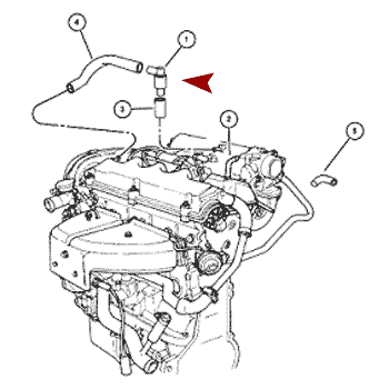 Клапан системы вентиляции картера двигателя на Крайслере Себринг 