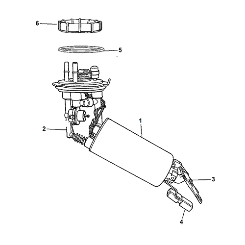 Схема расположения насоса топливного (бензонасоса) на Крайслер Интрепид 98-04