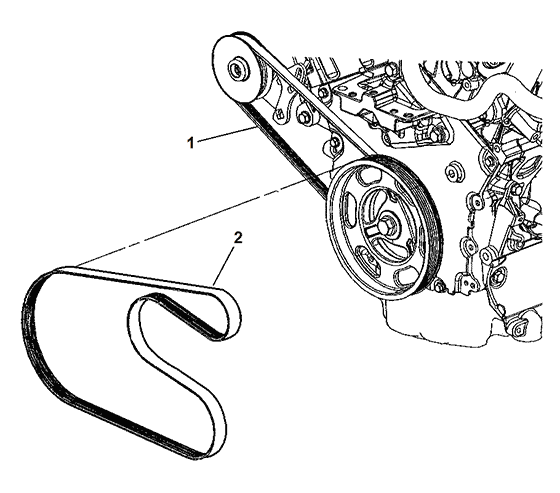 Схема ремня генератора крайслер