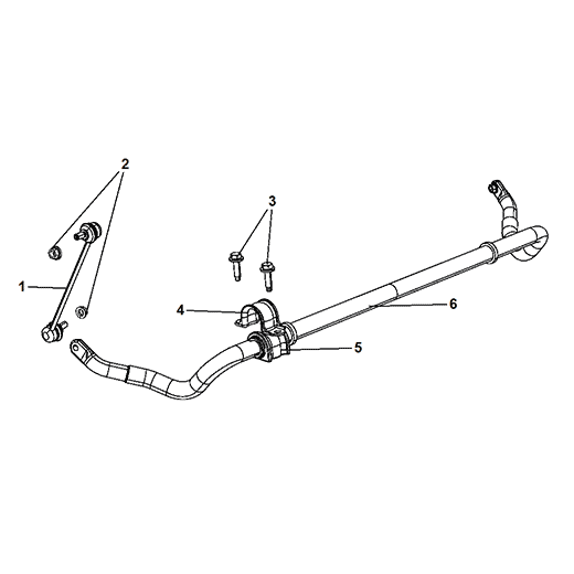 Схема расположения стойки переднего стабилизатора на Крайслере Себринг 07-08 годов выпуска
